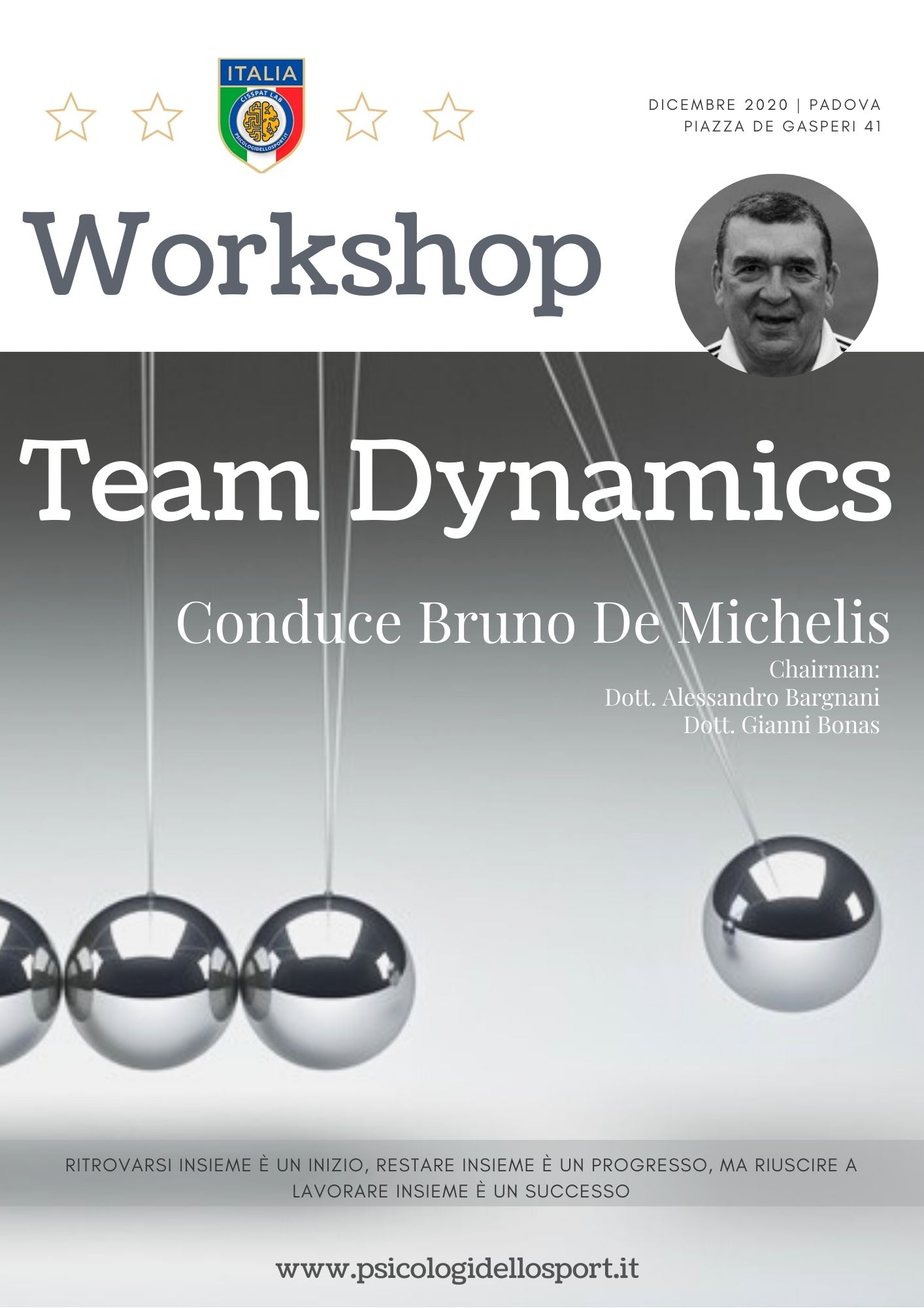 Team Dynamics bruno de michelis alessandro bargnani gianni bonas psicologi dello sport psicologia applicata