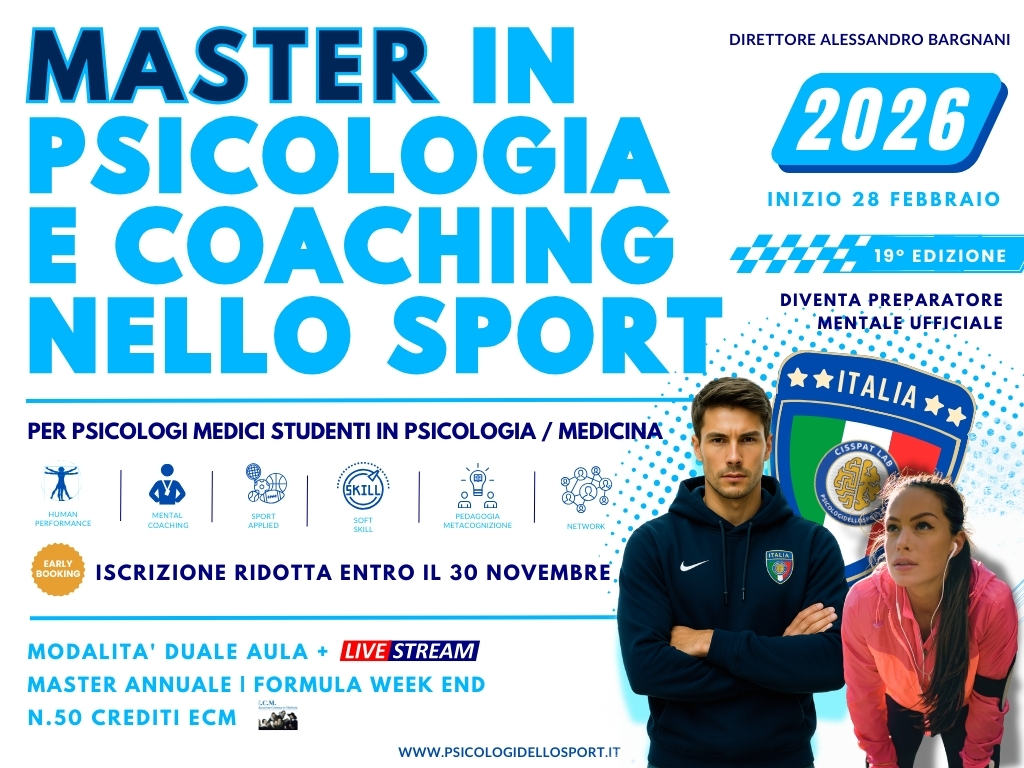 master psicologia dello sport psicologi dello sport italia bertollo bargnani appierto vercelli iopppi graffi 2026